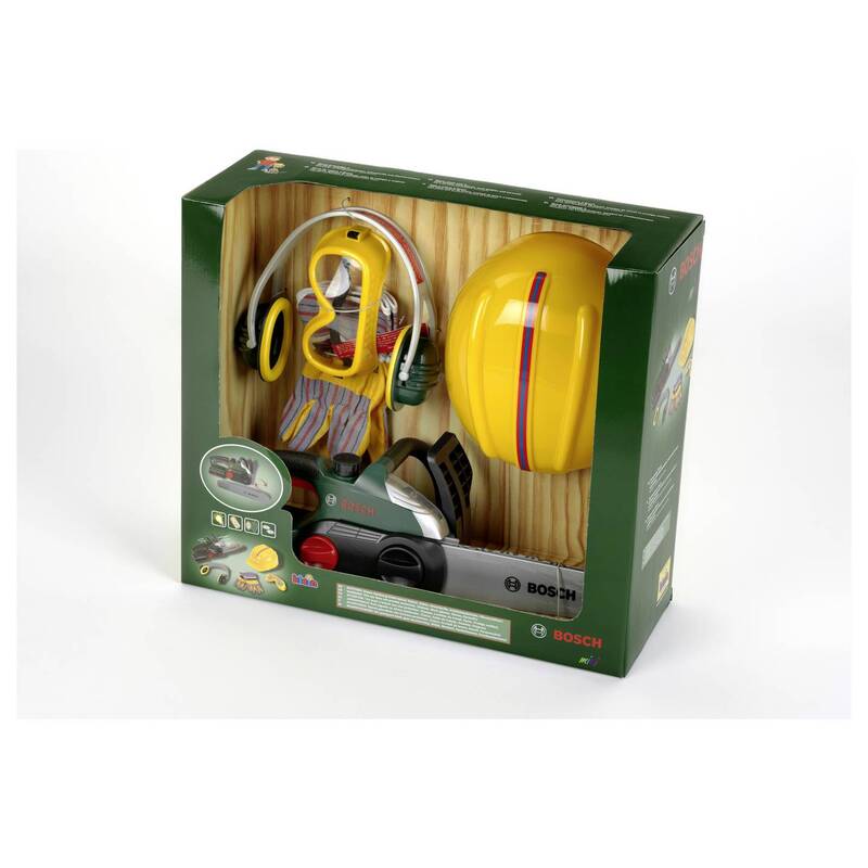Theo Klein Kettensäge Bosch Spielzeug Kettensägen-Set für Kinder schwarz inkl. - 4009847085320
