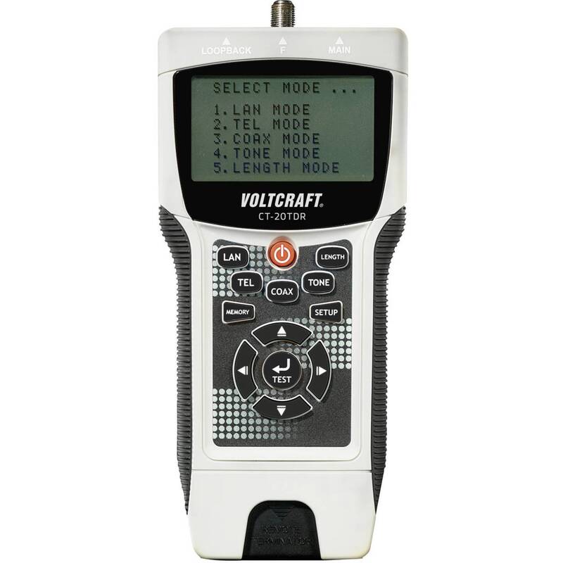 Voltcraft CT-20TDR Kabeltester geschirmte/ungeschirmte Kabel CAT3/4/5/5E/6 Coax - 4016138784084