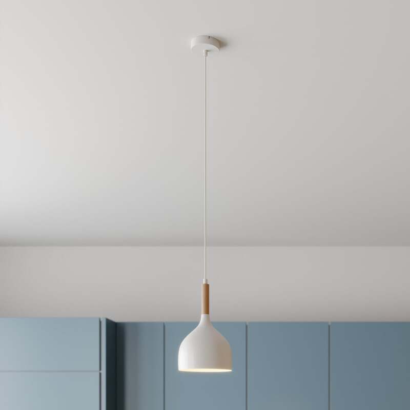 Luminex Hängeleuchte Pendelleuchte Noak LED Hängelampe dimmbar weiß natur Ø17cm - 5907565911947