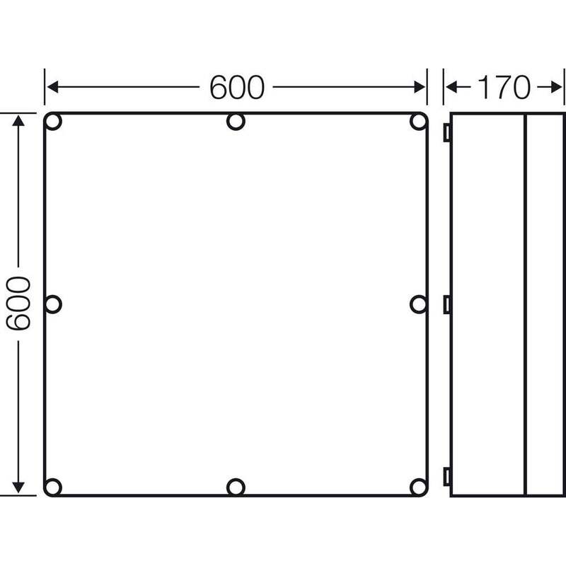 Hensel 2000013 Leergehäuse Kunststoff Gehäuse Verteilerschrank-Zubehör Schrank - 4012591650133