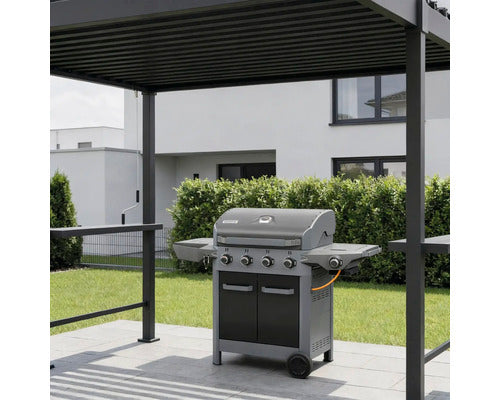 Konsta Grillpavillon Grillpergola Pergola Lamellen anthrazit 300x250cm - 4306516777013