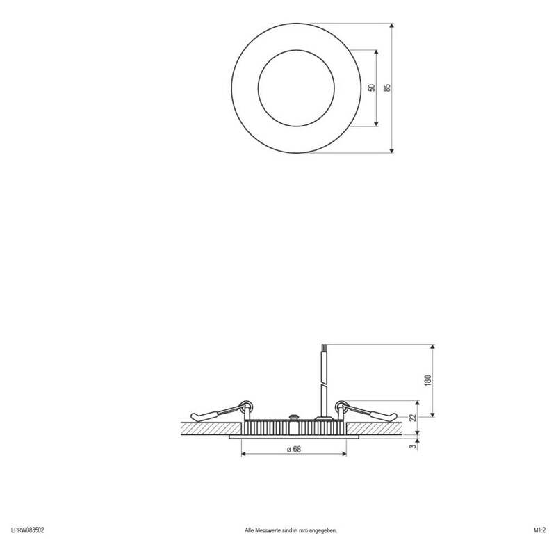 EVN LED Einbaupanel Deckenleuchte Panel Warmweiß Weiß Aluminium 5W 85mm 35 STÜCK - 4037293017251