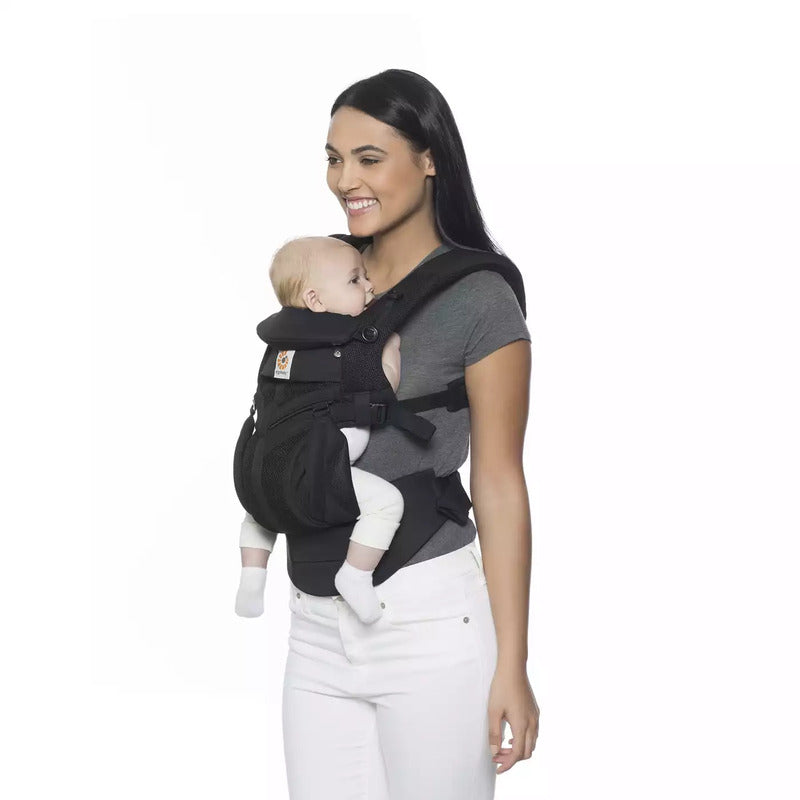Ergobaby Babytrage Omni 360 Cool Air Mesh Onyx Black für Neugeborene ab Geburt - 8451970631114