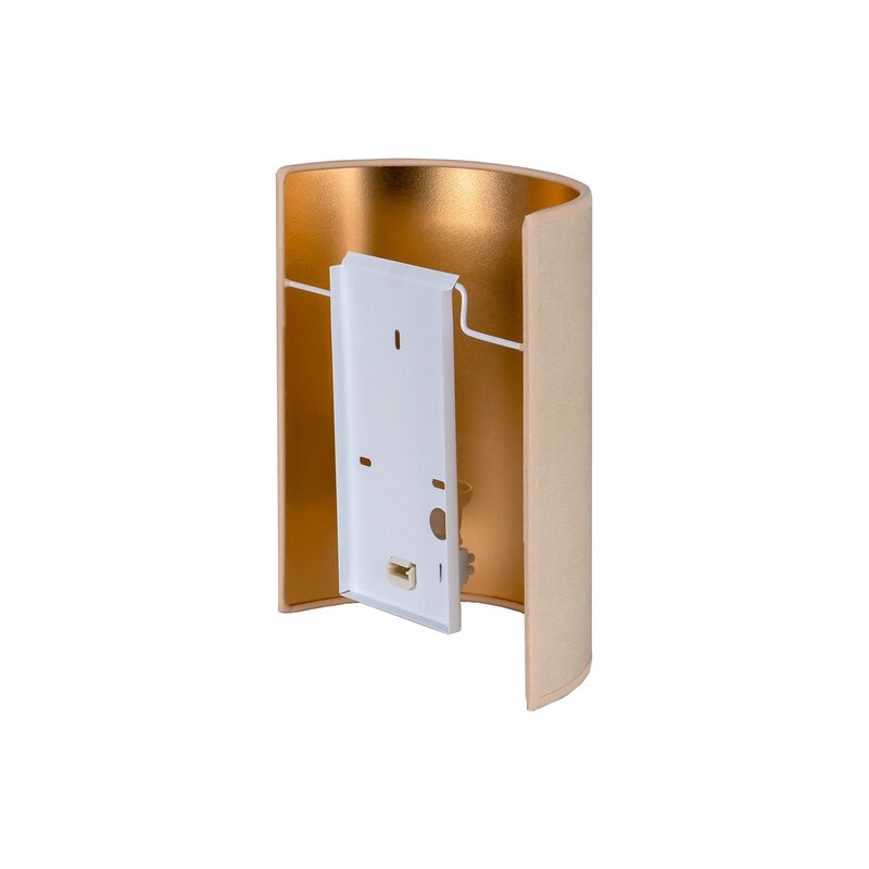 Envostar Wandlampe Leuchte Idun beige Kunstleder 24cm Wandbeleuchtung Innen618 - 4251911790269