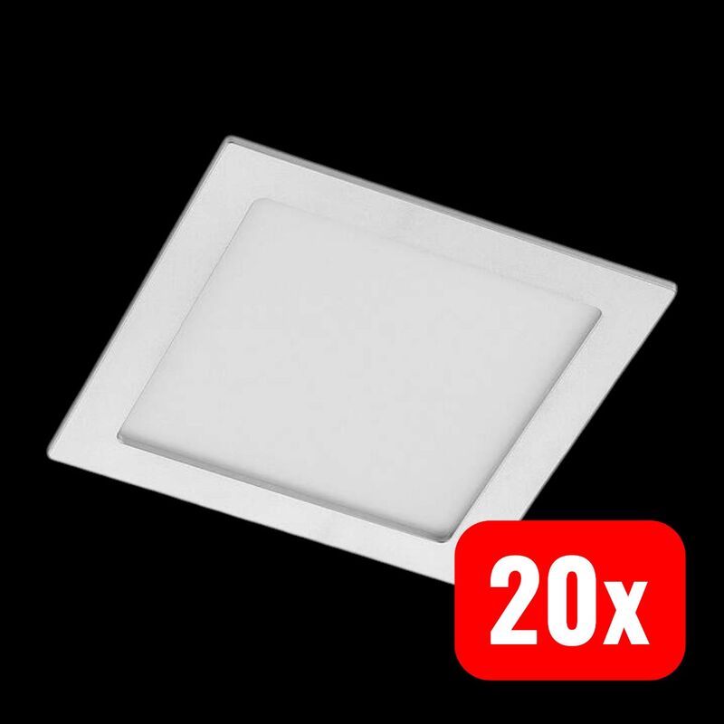 Prios LED-Einbaulampe Helina 22 cm 24 W dimmbar warmweiß IP44 Silber - 4251911707519