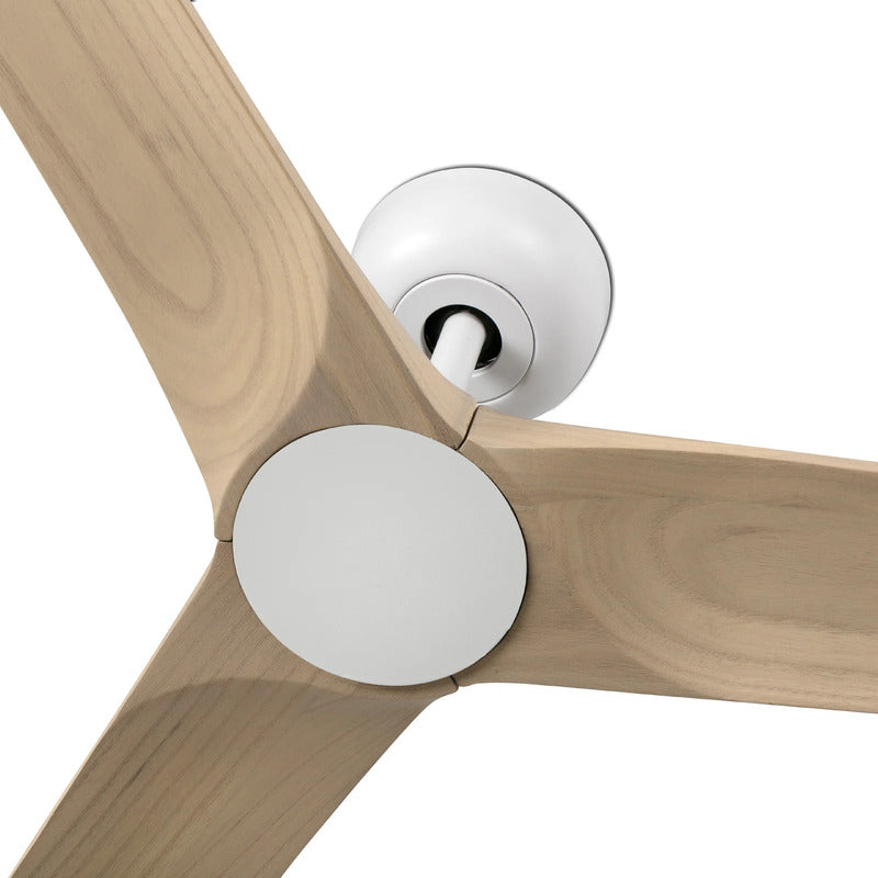 FARO BARCELONA Deckenventilator Heywood S Holzstahl weiß Fernbedienung 88,9cm - 8421776323605