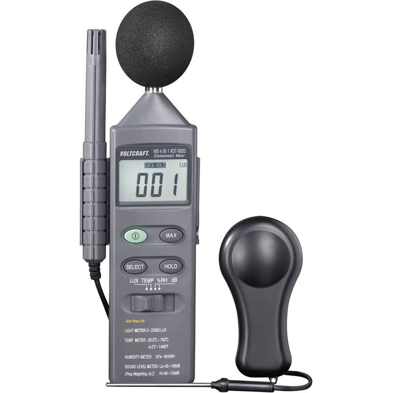 Voltcraft T 8820 Temperatur-Messgerät -20 -+750 °C Fühler-Typ K 4-in-1 Schwarz - 4016138523218