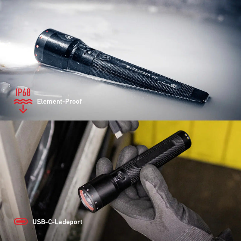 Ledlenser Taschenlampe P7R 2000 Lumen akkubetrieben wasserdicht schwarz 80h - 4058205037372