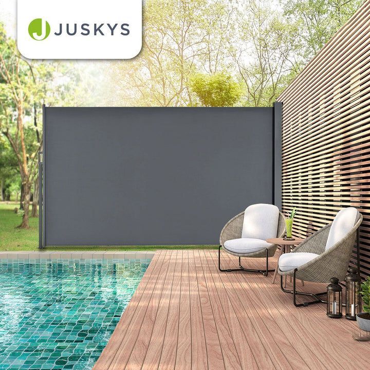 Seitenmarkise Dubai Sichtschutz für Balkon Terrasse ausziehbar 2m hoch 3-5m - 4260565524618