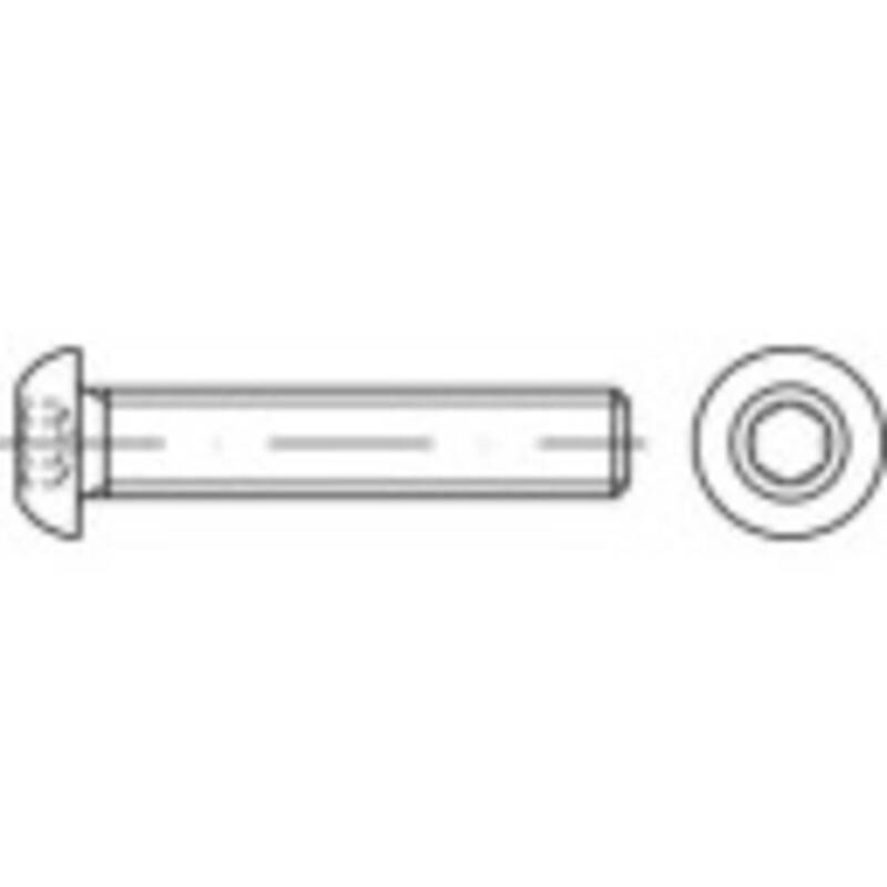 TOOLCRAFT 148155 Linsenschrauben M5 14mm Innensechskant Stahl verzinkt 500 St - 4053199280995