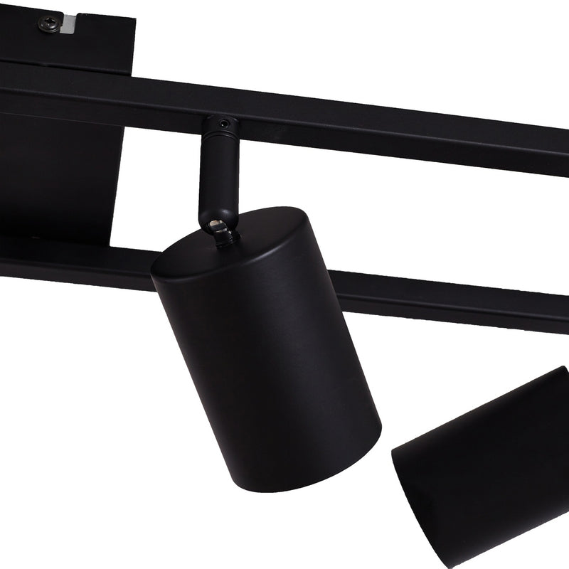 Lindby Deckenstrahler Strahler Bravius schwarz 6-flammig Eisen - 4255830902765