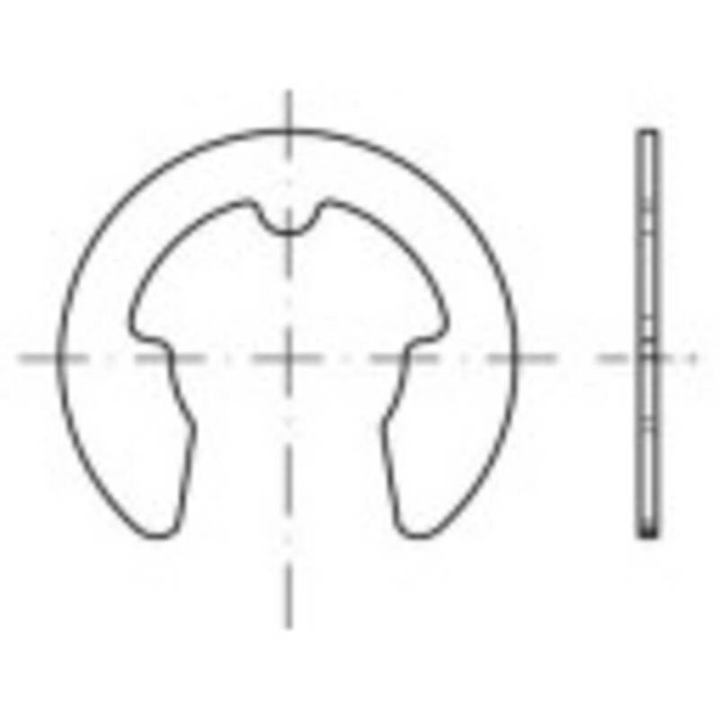 Sicherungsscheibe Innen-Durchmesser 4.1 mm DIN 6799 Federstahl 500 St. TOOLCRAFT - 4053199222797