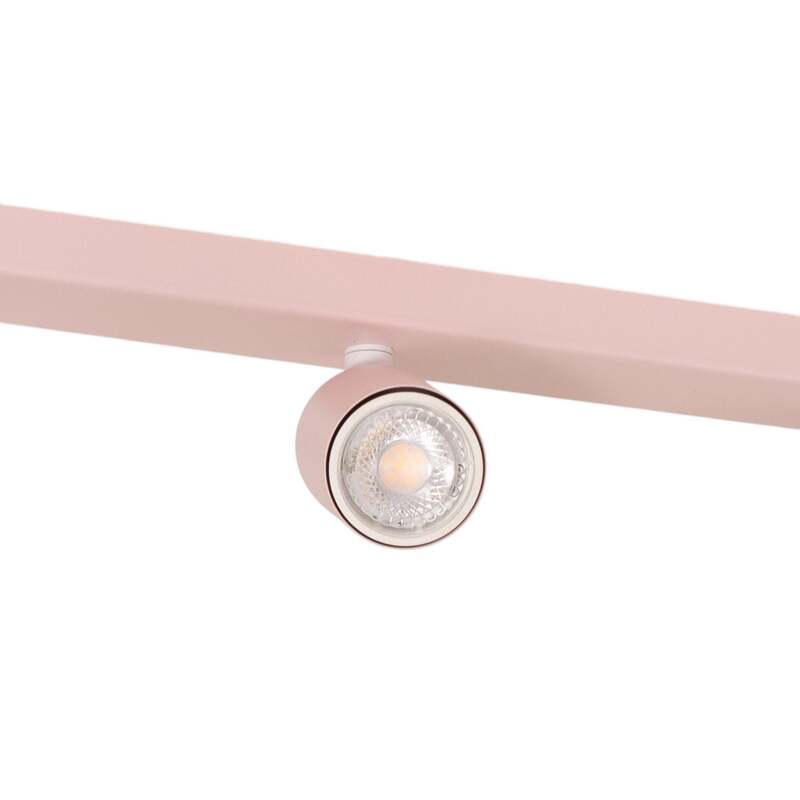 TK Lighting Deckenstrahler Livia LED Strahler dimmbar rosa 3-flg 52cm Metall - 5906135102341