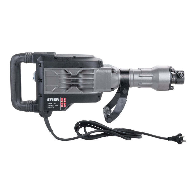STIER Abbruchhammer 1700W 50J 2000Schläge/min Schlagbohrer 30mm Sechskant - 4251709614920