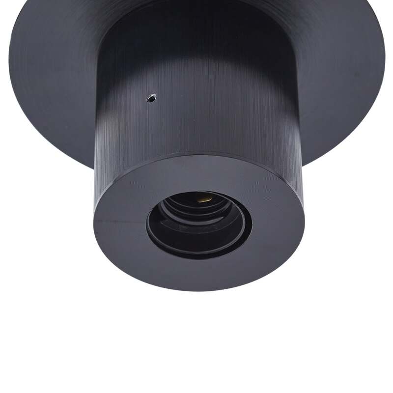 Lucande Deckenleuchte Eirian LED Lampe dimmbar schwarz Glas E27 Ø18cm 1-flammig - 4251911775761
