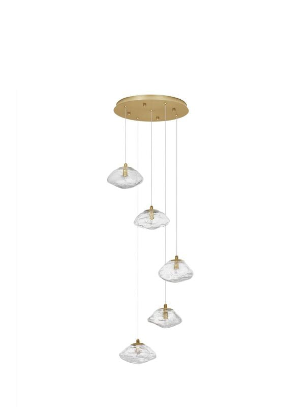 Nova Luce Pendelleuchte Hängeleuchte KING G9 LED 5-fach Gold SIEHE TEXT/FOTO - 5212017432544