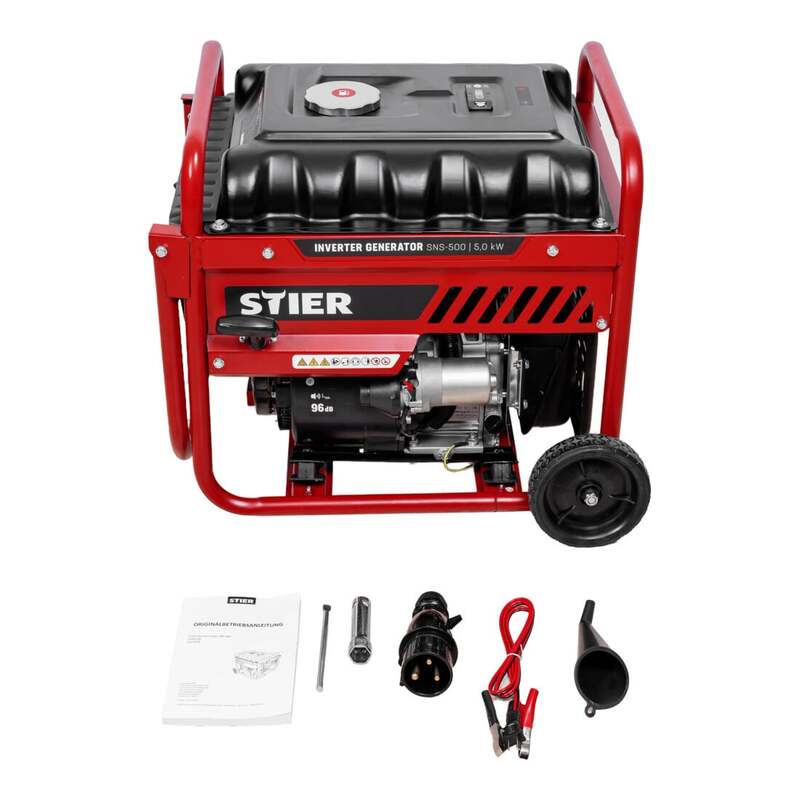 STIER Inverter Stromerzeuger SNS-500 5,0 kW Benzin Generator 75 dB(A) 18l 43kg - 4251709643678