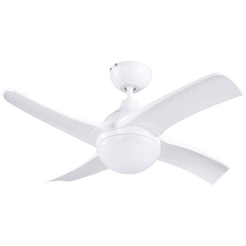 Sygonix Deckenventilator Ventilator Timer Fernbedienung Beleuchtung Weiß Ø910mm - 4064161192017