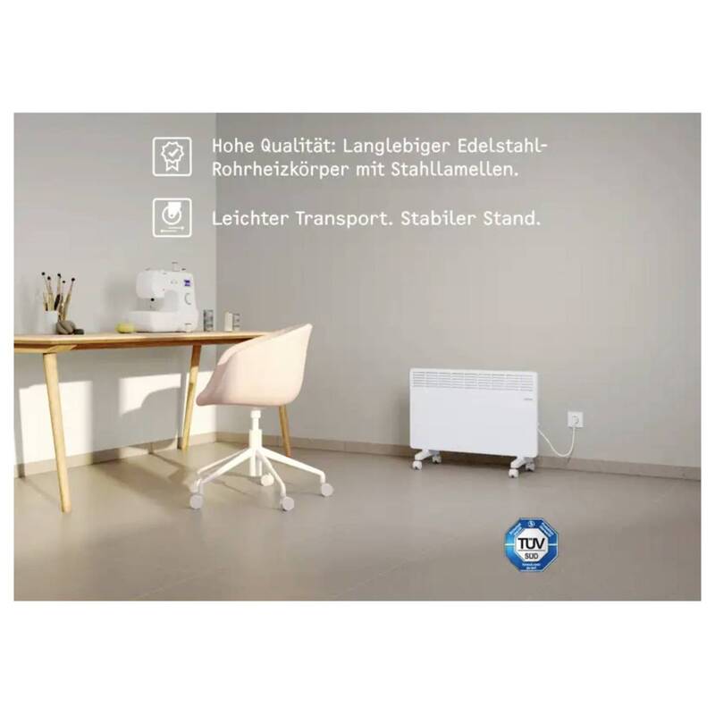 Stiebel Eltron Konvektor Heizgerät 2000W IP24 Heizkörper weiß 25m² 450x738mm - 4017212044506
