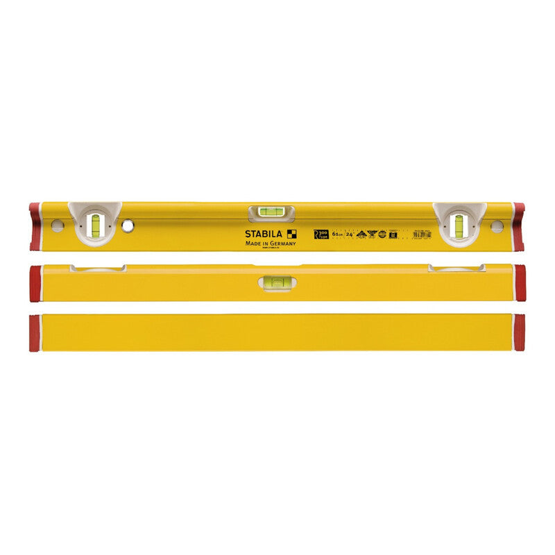 Stabila Wasserwaage Type R 300 Libelle Nivelliergerät Aluminium 100cm gelb 3 Lib - 4005069183738