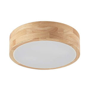 B-Ware Lindby Deckenlampe Tanju LED Lampe Leuchte dimmbar Holz Ø30cm weiß 2-flg