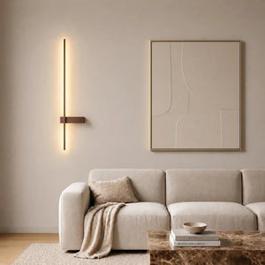 B-Ware Lindby Wandleuchte Natsumi LED Wandlampe Leuchte dimmbar braun 90cm Aluminium