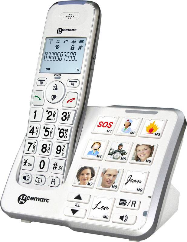 Geemarc AMPLIDECT 295 PHOTO Schnurloses Seniorentelefon Anrufbeantworter Weiß - 3521350008968