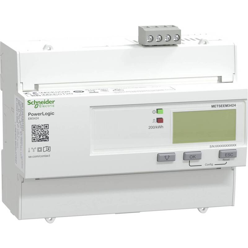 Schneider Electric Energiezähler Stromzähler EM3424 DIN Schiene LCD Anzeige - 3606487294726