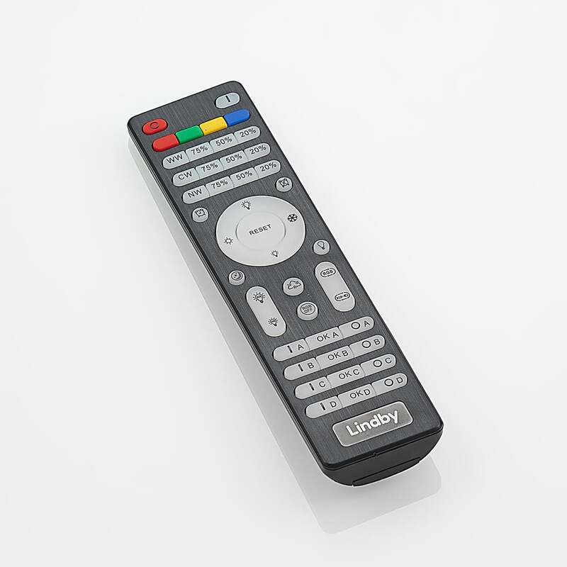 Lindby Deckenleuchte Alyano LED dimmbar RGB CCT Fernbedienung 48cm dunkelgrau - 4251096599381