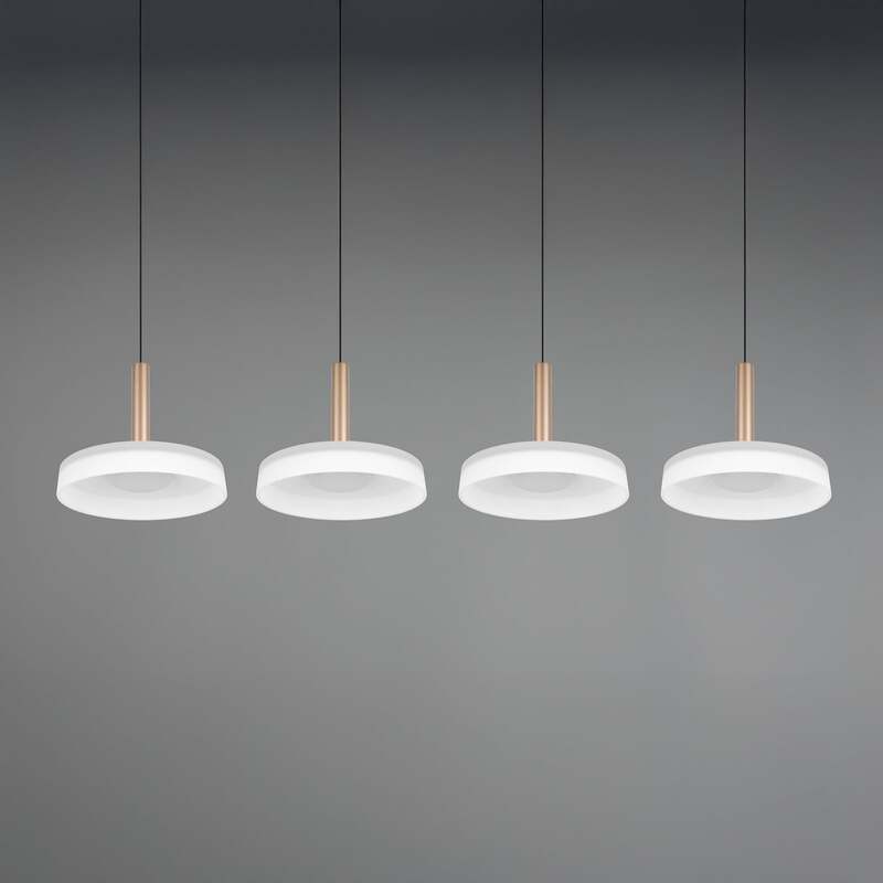 TRIO LIGHTING Hängeleuchte Pendelleuchte LED Celeste weiß braun dimmbar 115 cm - 4017807627404
