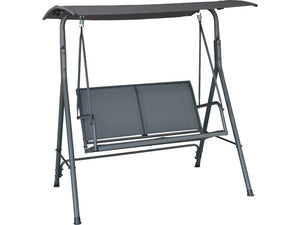B-Ware Hollywoodschaukel Apango Gartenliege Stahl pulverbeschichtet anthrazit 38mm