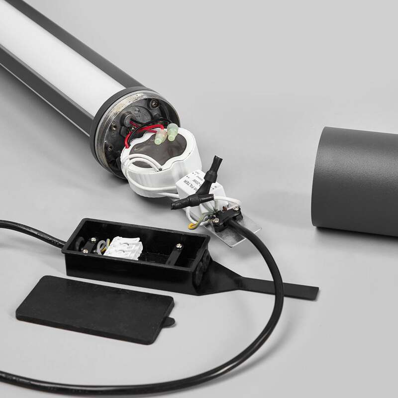 Lucande Außenleuchte Gartenleuchte Sidny LED Pollerleuchte anthrazit 220cm IP54 - 4251096547566