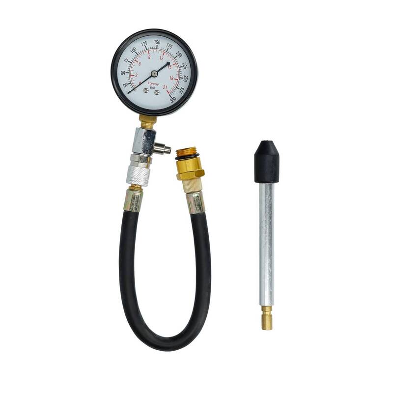 Brilliant Tools Kompressionstester Satz Kompressionsprüfer Benzin Motor Set 2tlg - 4042146779521