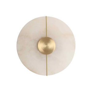 B-Ware Viokef Wandleuchte Wandlampe LED Lusso Marmor weiß rund 20 cm
