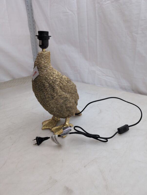 KARE Tischleuchte Animal Duck Ente Lampe E27 schwarz gold 58cm witziges Design - 4025621527022