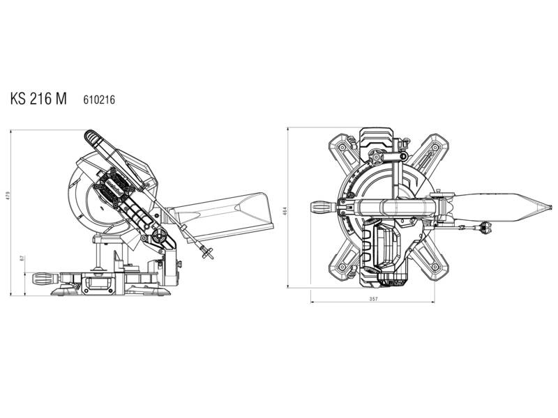 Metabo 610216000 Kappsäge 216 mm 30 mm 1100 W Säge Elektrowerkzeug Werkzeug - 4061792218178