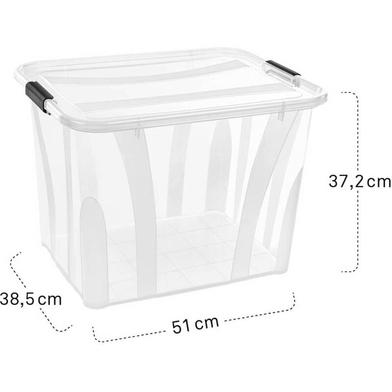 Siena HOME Aufbewahrungsbox Kiste Anzio Box 55 l 510x372x385mm Transparent - 4055938502023