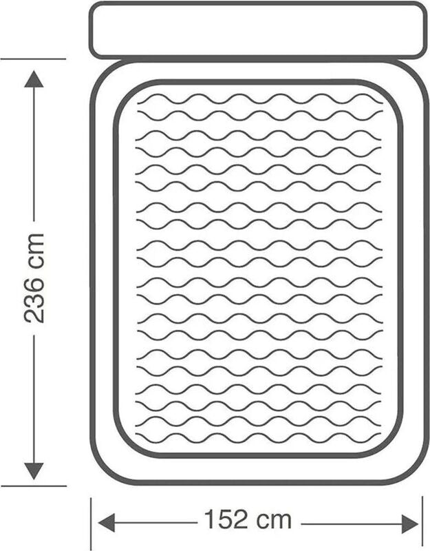 Intex Luftbett DuraBeam UltraPlushHeadboard 236x152cm grau weiß 272kg Tragkraft - 6941057422992