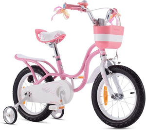 B-Ware RoyalBaby Kinderfahrrad Kinderrad Fahrrad Rosa Stützräder Mädchen 14 Zoll Korb