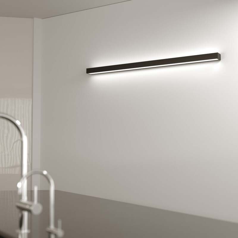 LED Wandleuchte Mera schwarz 120cm 28W 4000K Lampe Leuchte Wandlampe IP20 - 5903148515236