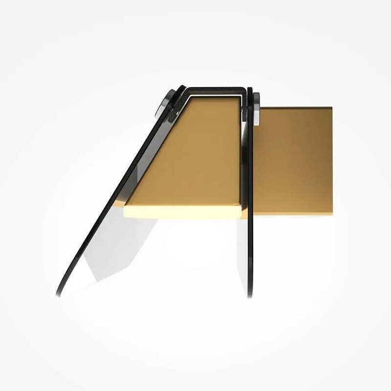 Maytoni Wandleuchte Wandlampe Flat LED Leuchte grau-messing 300x82mm 6W 730lm - 4099776099130