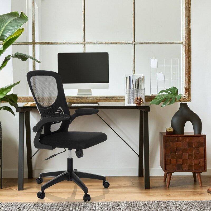 hjh OFFICE Bürostuhl Drehstuhl BELIO Netz Stoff schwarz Stuhl Möbel PC-Stuhl - 4064323037866