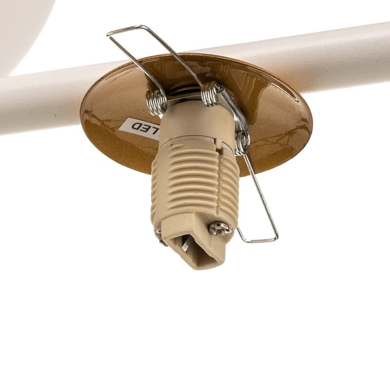 Gama Hängeleuchte Pendelleuchte Lampe LED weiß gold fünfflammig Stahl Glas - 5907554411175