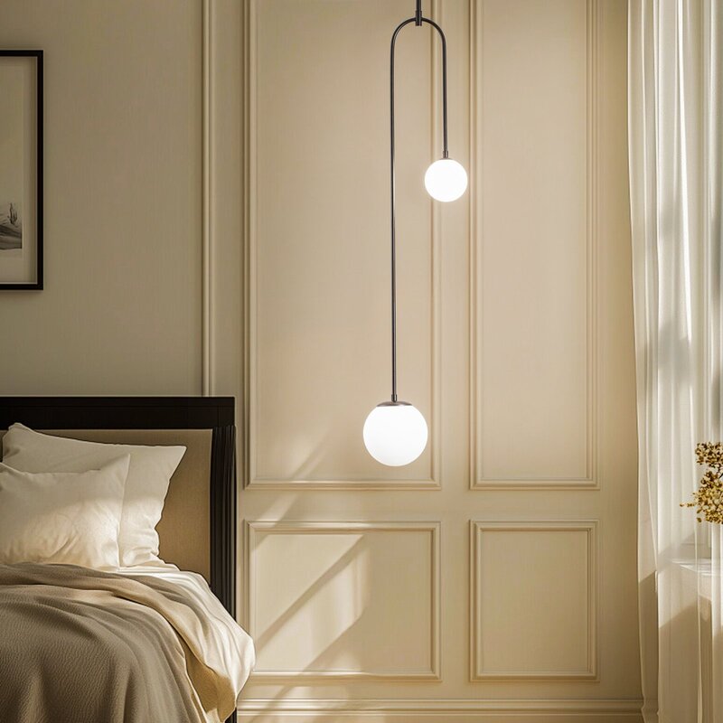 Avonni Hängeleuchte 2 Glaskugeln Deckenlampe Deckenleuchte Lampe G9 SIEHE TEXT - 8698957177535