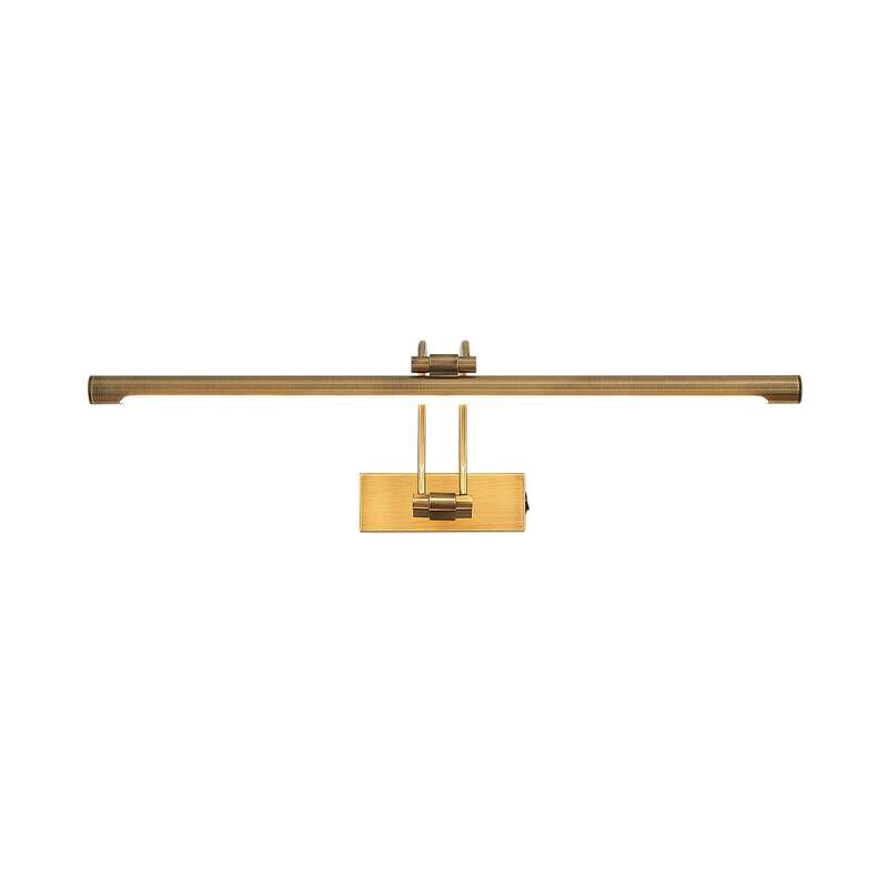 Lucande LED Wandleuchte Bilderleuchte Dimitrij gebogen altmessing 54,1 cm Lampe - 4251096574388