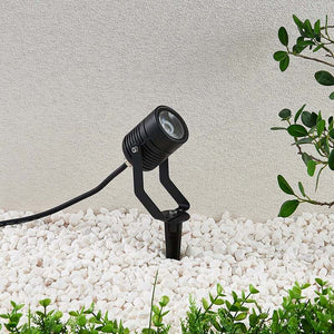 B-Ware Lindby LED-Außenstrahler Maris m. Erdspieß Gartenlampe  Lampe Leuchte 4W schwarz