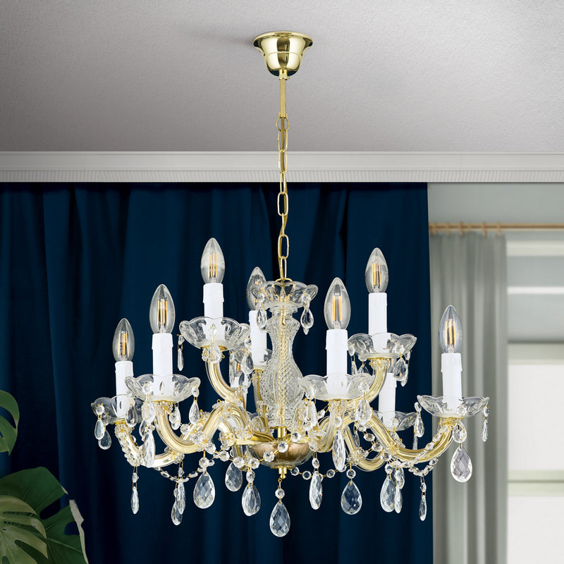 Orion Kronleuchter Marie Claire Deckenlampe Deckenlicht Leuchte Lampe LED E14 - 9003090090266