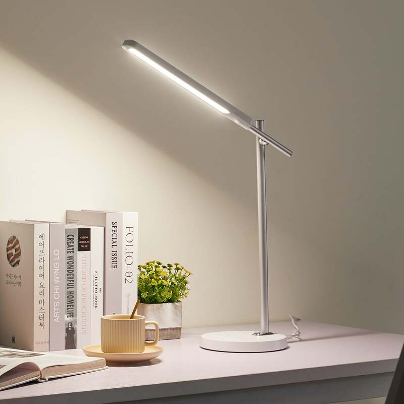 Lindby Tischleuchte Valtorin LED Lampe dimmbar höhenverstellbar weiß - 4251911775631
