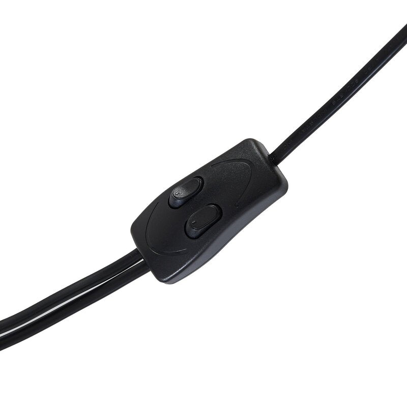 Lindby Stehleuchte Melanie schwarz Stoff, Ø 36 cm Stehlampe Lampe Leuchte Spot - 4251911797831