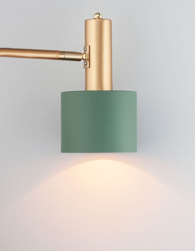 Nova Luce Stehlampe Standleuchte PAZ E27 LED Gold Mint Lampenschirm Metall 165cm - 5212017420862